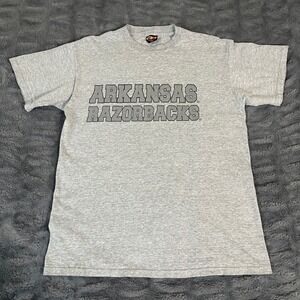 Arkansas Razorbacks TShirt Gray Short Sleeve Cotton Mens Large TSI